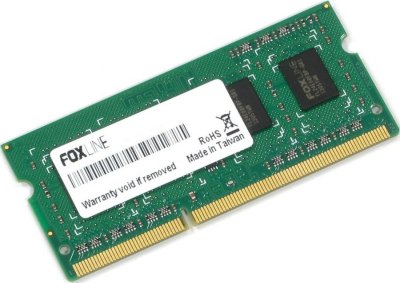   SO-DIMM DDR-III Foxline 4Gb 1333MHz PC-10600 (FL1333D3S9S1-4G/FL1333D3S9SI-4G)