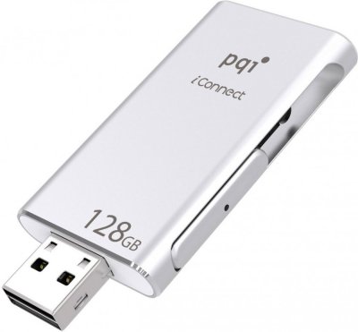 USB Flash  128Gb PQI iConnect Silver