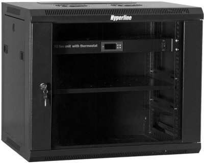 Hyperline TWM-1525-GR-RAL9004   19-, 15U, 740  600  250,   