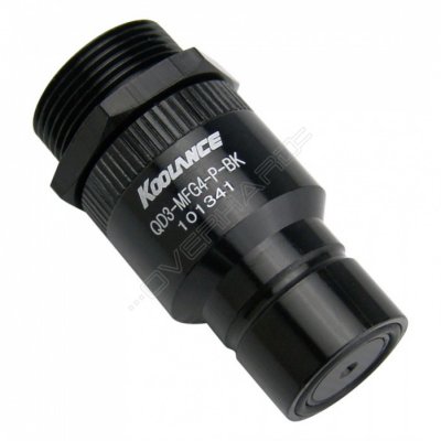   QD3 Male Quick Disconnect No-Spill Coupling, Panel Female Threaded G 1/4 BSPP *Black*