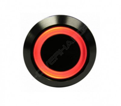 Lamptron Vandal Resistant Illuminated Switch(Momentary)+cable ( Ring Type) 19mm/BlackHousing