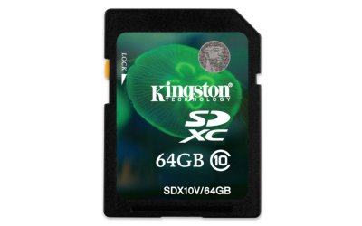   Kingston (SDX10V/64GB) SecureDigital Extended Capacity (SDXC) Memory Card 64Gb Class10