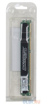  DDR3 4Gb (pc-12800) 1600MHz Crucial, Ballistix Sport Low Profile CL9 (Retail) (BLS4G3D1609ES2