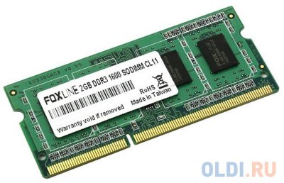     SO-DDR3 2Gb PC12800 1600MHz Foxline FL1600D3S11SL-2GS