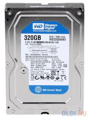   320 Gb Western Digital WD3200AAKX Caviar Blue, SATA III (7200rpm, 16Mb)