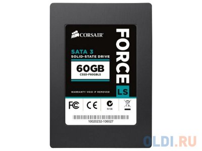 SSD   2.5" 60GB Corsair CSSD-F*LS Read 560Mb/s Write 535Mb/s SATAIII CSSD-F60