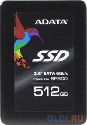   SSD 2.5" 512Gb ADATA SP900 (R555/W535Mb/s, MLC, SATA 6Gb/s) (ASP900S3-512GM