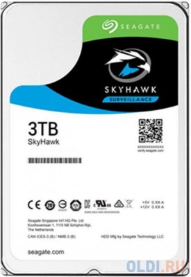   3.5" 3 Tb 64Mb cache Seagate SkyHawk SATAIII ST3000VX010