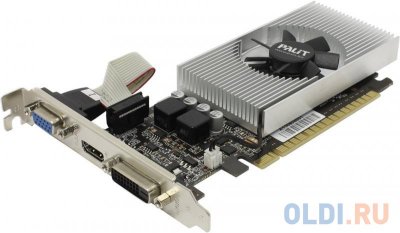  1Gb (PCI-E) Palit GT730  CUDA (GFGT730, SDDR5, 64 bit, HDCP, VGA, DVI, HDMI, OEM)