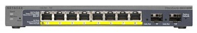  Netgear (GS110TP-100EUS)  Smart, 8GE+2SFP PoE     