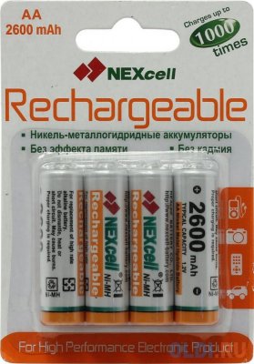  2600 mAh Nexcell AA-2600-2 AA 4 