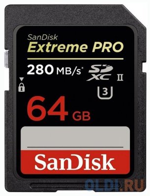   SDXC 64Gb SanDisk Extreme Pro UHS-II Class10 (SDSDXPB-064G-G46)