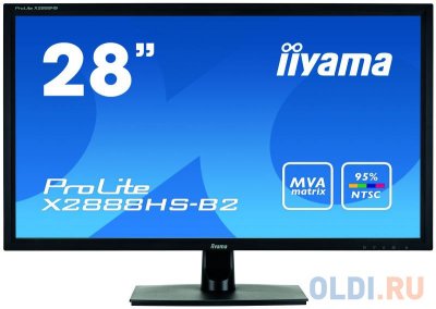  28" iiYama X2888HS-B2  MVA 1920x1080 300 cd/m^2 5 ms DVI HDMI DisplayPort VGA 