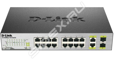  D-Link DES-1018P/A2A  16  10/100Mbps 2  Combo PoE