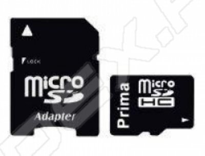   Prima microSDHC Class 10 8GB + SD adapter (PR08GBSDCHC101A)