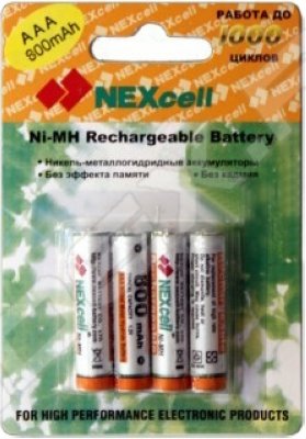   AAA (Nexcell) (Ni-Mh, 800mAh, 4 .)