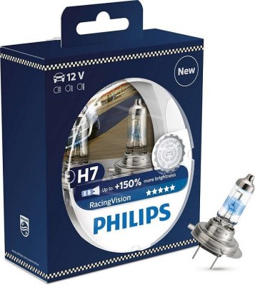   PHILIPS Racing Vision +150% H7 12V 55W (PX26d), 2 ., 12972RVS2