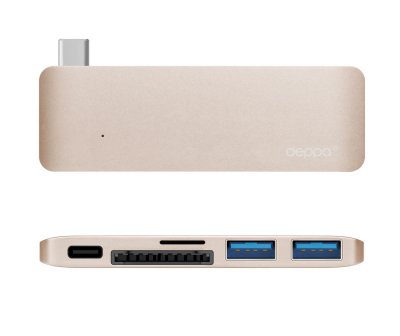  Deppa USB-C 5--1   APPLE Macbook Gold DEP-72219