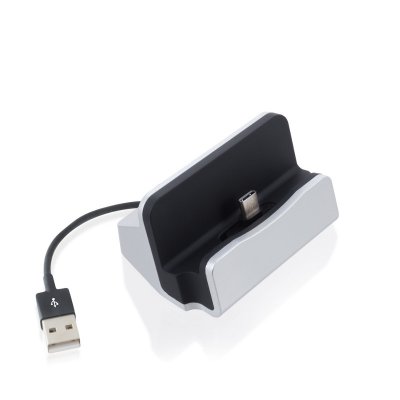 BROSCO - Type-C Silver TYPE-C-DOCK-STATION-SILVER