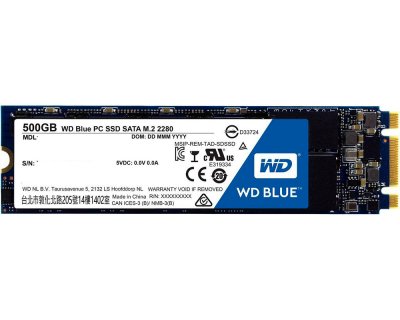  SSD- 500Gb Western Digital Blue (WDS500G1B0B) M.2 2280 SATA3