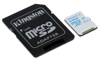   64Gb - Kingston Micro Secure Digital HC UHS-I U3 SDCAC/64GB    SD (