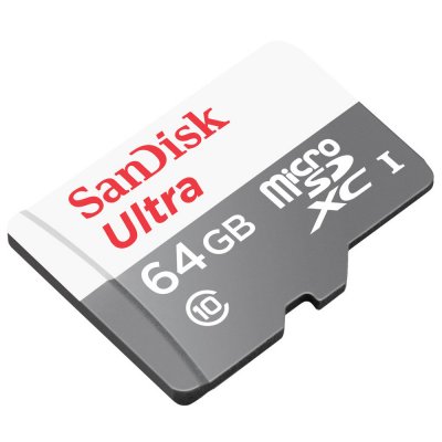   64Gb - SanDisk - Micro Secure Digital Ultra Class 10 UHS-I SDSQUNB-064G-GN3MN (