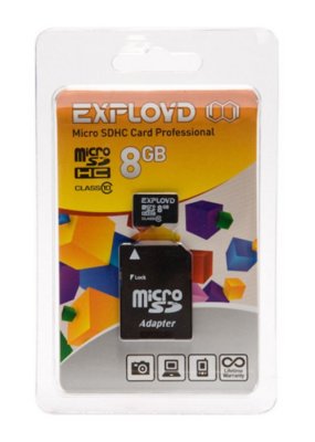   8Gb - Exployd - Micro Secure Digital HC Class 10 EX008GCSDHC10    SD (