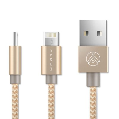    iPhone/iPad/iPod ALDOM Micro USB - Lightning 511ADMNS5013 Gold