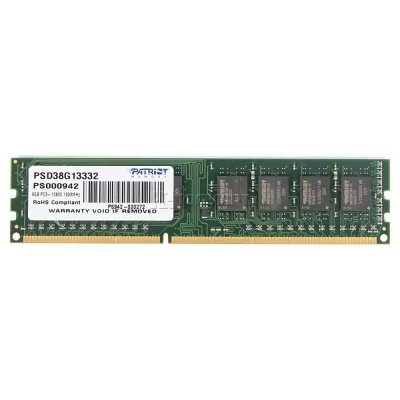   Patriot 240-. DIMM, 8 GB, PC3-10600 DDR3 SDRAM, 1333 , unbuff, CL 9,  