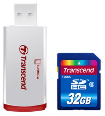 32Gb   SecureDigital (SDHC) Transcend SDHC Class 6 (USB  P2) TS32GSDHC6-P2