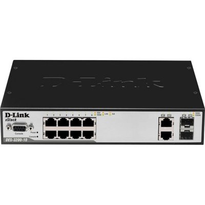   D-Link DES-3200-10 8 ports Switcn 10/100 Mbps/2xCombo 1000BASE-T/SFP