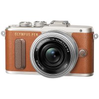   Olympus E-PL8 brown + 14-42 EZ silver