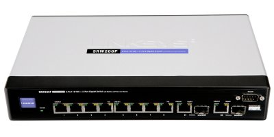 Cisco SF302-08P (SRW208P-K9-EU)   (8UTP 10/100Mbps PoE + 2Combo 1000BASE-T/SFP)