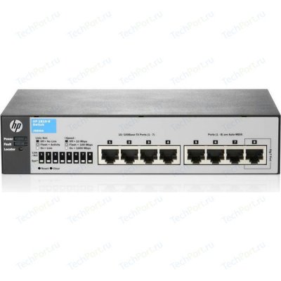  HP 1810-8 Switch J9800A (WEB-Managed, 7*10/100 + 1 10/100/1000, Fanless design, desktop)