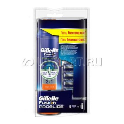    Gillette Fusion ProGlide, 4 . +    Fusion ProGlide Sensitive 2--1