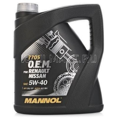   Mannol O.E.M. for Renault Nissan 5W40, 4 , 