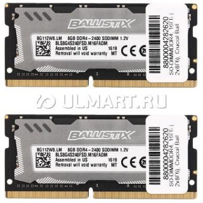   SO-DIMM DDR4, 16  (2x8 ), Crucial Ballistix Sport LT, BLS2C8G4S240FSD