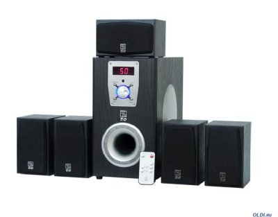  T&D TDE 311 Black- 5.1 system, 75W, Sat-5x10W, SW-25W RMS, 45-18000Hz, S/N -65dB (SW, Sat- 