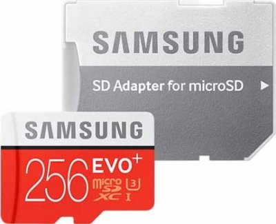 Micro SecureDigital 256Gb SDXC Samsung Evo Plus class10 UHS-I U3 (MB-MC256DARU) +  SD