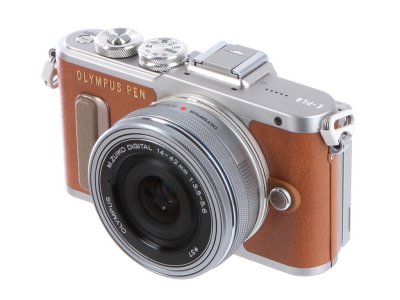   Olympus Pen E-PL8 Kit (E-PL8 Body brown + EZ-M1442EZ silver)