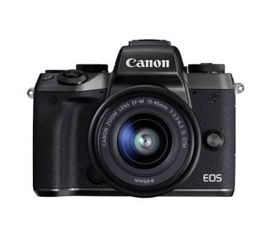   Canon EOS M5 Kit EF-M 15-45 IS STM Black + Mount Adapter EF-EOS M