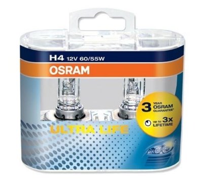   OSRAM H4 Ultra Life 12V 60/55W, 2 ., 64193ULT-HCB