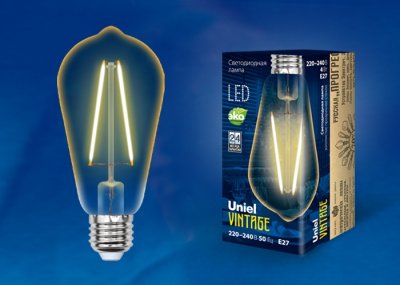   Uniel Vintage LED-ST64-4W/GOLDEN/E27 GLV22GO UL-00000848