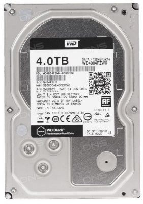   3.5" SATA3 4.0  WD Black 7200rpm 128mb ( WD4004FZWX )