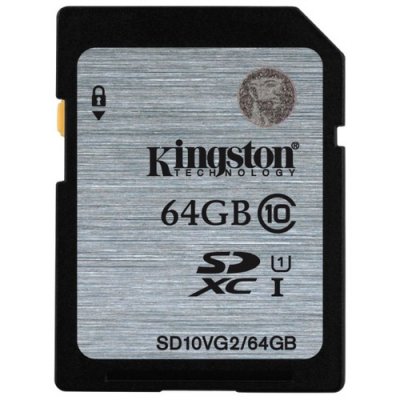 - SDHC 64  Kingston , Class 10, UHS Class 1( SD10VG2/ 64GB )