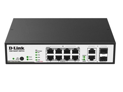   D-Link DES-1100-10P,  8  10/100Base-TX   PoE  2 -