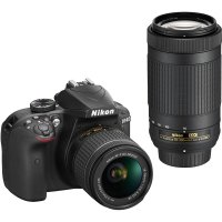  Nikon D3400  24.2Mpix 18-55mm VR AF-P + 70-300 VR AF-P 2.9" 1080p Full HD SDXC Li-i