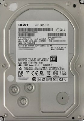   3.5" 2000Gb Hitachi (HUS726020ALE614_0F23029) 128Mb 7200rpm SATA3 Ultrastar 7K6000