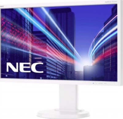  24" NEC MultiSync E243WMi Silver/White IPS LED 1920x1080 5ms VGA DVI DisplayPort USB