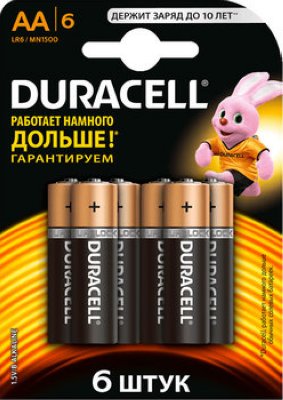  Duracell LR6-6BL Basic AA 6 